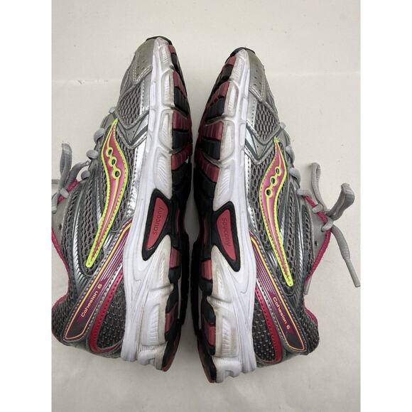 Saucony Women's Cohesion 6 Running Shoes Sneakers Size 7 Gray Pink Neon *USED... - Picture 14 of 16